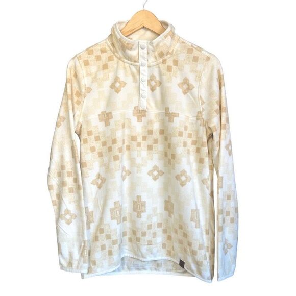 Liv Outdoor Frostbite Aztec Western Printed Fleece Sherpa Pullover Birch Checker - Picture 1 of 10